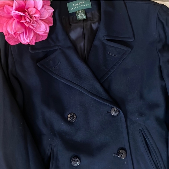 Ralph Lauren Wool Navy Peacoat Blazer - Picture 2 of 9